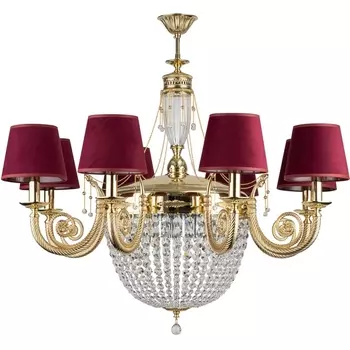 Потолочная люстра на штанге Kutek Bibione BIB-ZW-8(Z/A)CR с подвесками