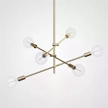 Потолочная люстра на штанге Lf Studio Cliff Pendant 6 Bronze By ImperiumLoft 83642-22 84669-22