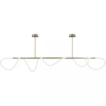 Потолочная светодиодная люстра на штанге с гибким неоном Lightera Nyasa LE117L-150GA WIFI (Умный дом, Алиса)