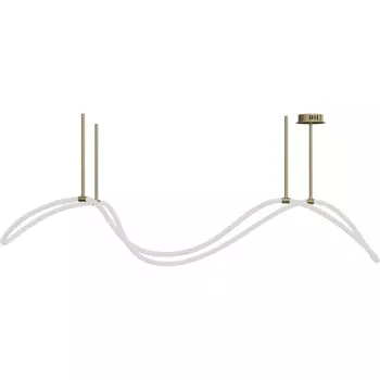 Потолочная светодиодная люстра на штанге с гибким неоном Lightera Nyasa LE117L-120GB WIFI (Умный дом, Алиса)