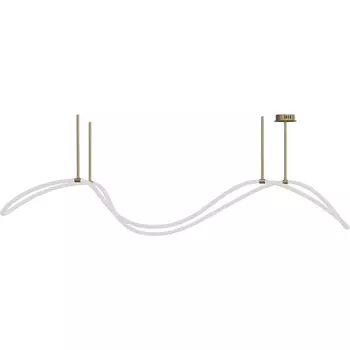 Потолочная светодиодная люстра на штанге с гибким неоном Lightera Nyasa LE117L-150GB WIFI (Умный дом, Алиса)