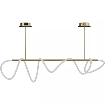 Потолочная светодиодная люстра на штанге с гибким неоном Lightera Nyasa LE117L-110GA WIFI (Умный дом, Алиса)