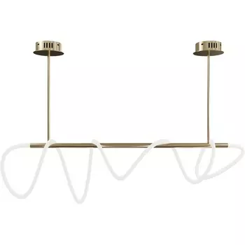 Потолочная светодиодная люстра на штанге с гибким неоном Lightera Nyasa LE117L-80GA WIFI (Умный дом, Алиса)