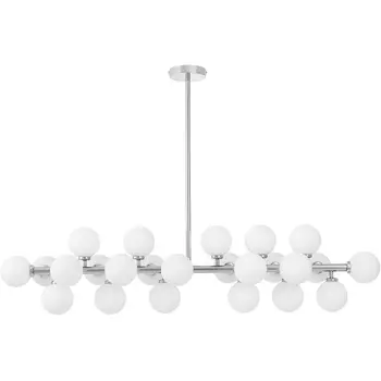 Потолочная люстра молекулы на штанге Lumina Deco Marsiada LDP 6033-24 CHR