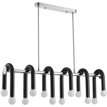 Потолочная люстра на штанге Lumion Caspian 5699/12C черный, хром E14 12*60W 220V