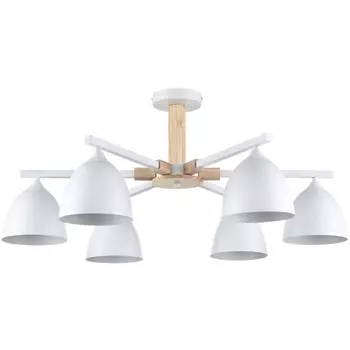 Потолочная люстра на штанге Lumion Colange 8095/6C белый/белый металл, дерево/металл Е27 6*60W 220V
