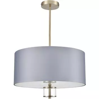 Потолочная люстра на штанге Lumion Damona 8108/5C латунь титаниум/серый, металл/текстиль/стекло E14 5*40W 220V