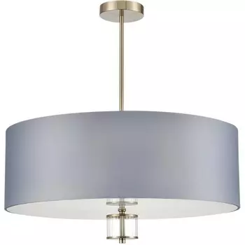 Потолочная люстра на штанге Lumion Damona 8108/7C латунь титаниум/серый, металл/текстиль/стекло E14 7*40W 220V