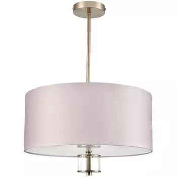 Потолочная люстра на штанге Lumion Damona 8109/5C латунь титаниум/бежевый, металл/текстиль/стекло E14 5*40W 220V