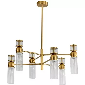 Потолочная люстра на штанге Lumion Denver 8276/6 латунь/прозрачный, металл/стекло Е14 6*40W 220V