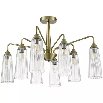 Потолочная люстра на штанге Lumion Doliana 6584/8C бронза/прозрачный, металл/стекло E14 8*40W 220V
