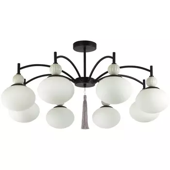 Потолочная люстра на штанге Lumion Gloriya 8273/8C черный/серый/белый, металл/керамика/стекло Е14 8*40W 220V