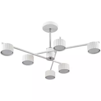 Потолочная люстра на штанге Lumion Karina 8241/6C белый/хром, металл LED GX53 6*7W 220V
