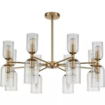 Потолочная люстра на штанге Lumion Kassia 6586/16 золото/прозрачный, металл/стекло E14 16*40W 220V