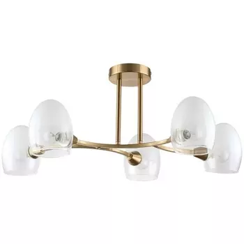 Потолочная люстра на штанге Lumion Kendall 6514/5C латунь E14 5*40W 220V