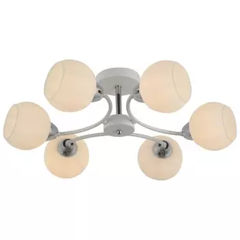 Потолочная люстра на штанге Lumion Kodi 5647/6C белый, хром E27 6*60W 220V