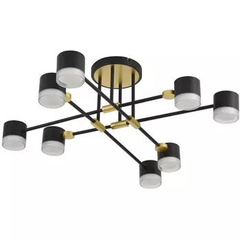 Потолочная люстра на штанге Lumion Leniana 8307/8C золотой/черный, металл GX53 LED 8*7W 220V
