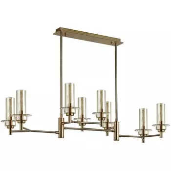 Потолочная люстра на штанге Lumion Madonna 6554/8C бронза/коньячный/металл/стекло E14 8*40W 220V