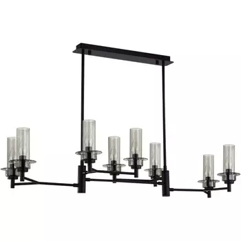 Потолочная люстра на штанге Lumion Madonna 6555/8C черный/дымчатый/металл/стекло E14 8*40W 220V
