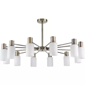 Потолочная люстра на штанге Lumion Mave 8100/12C бронза/белый металл/стекло Е14 12*40W 220V