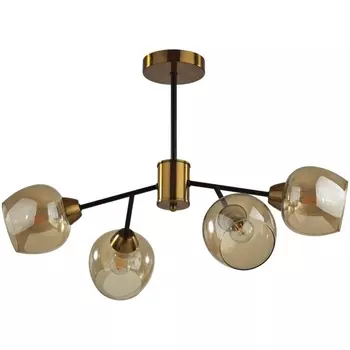 Потолочная люстра на штанге Lumion Odell 5649/4C черный, бронза E27 4*60W 220V