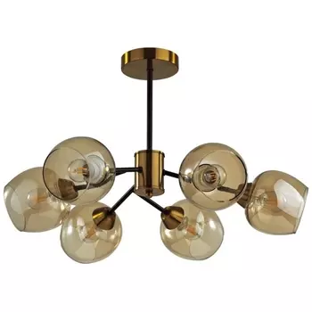 Потолочная люстра на штанге Lumion Odell 5649/6C черный, бронза E27 6*60W 220V