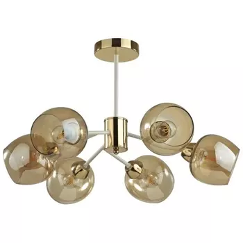 Потолочная люстра на штанге Lumion Odell 5650/6C белый, золотой E27 6*60W 220V