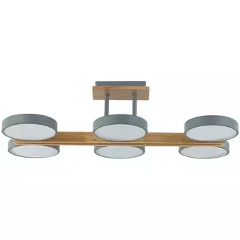 Потолочная люстра на штанге Lumion Plato 8031/108CL серый, дерево/металл, акрил LED 108W 3000-6000К 220V