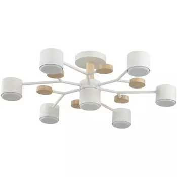 Потолочная люстра на штанге Lumion Rondo 8195/7C белый, металл/дерево/пластик LED GX53 7*9W 220V