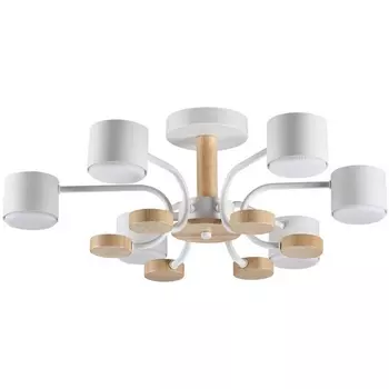 Потолочная люстра на штанге Lumion Rondo 8231/6C белый, металл/дерево/пластик LED GX53 6*9W 220V