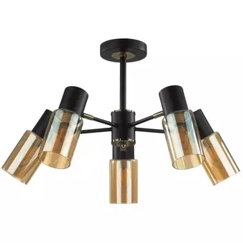 Потолочная люстра на штанге Lumion Ronnie 5644/5C черный, бронза E14 5*40W 220V
