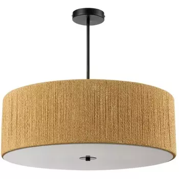 Потолочная люстра на штанге Lumion Silvana 8286/7 черный/коричневый, металл/веревка/стекло Е14 7*40W 220V