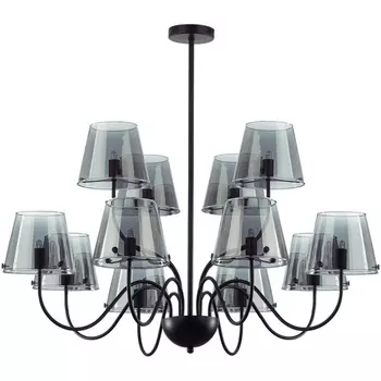 Потолочная люстра на штанге Lumion Smoky 6570/12C черный/дымчатый/металл/стекло G9 12*20W 220V