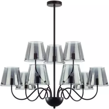 Потолочная люстра на штанге Lumion Smoky 6570/9C черный/дымчатый/металл/стекло G9 9*20W 220V