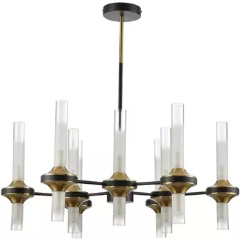 Потолочная люстра на штанге Lumion Tamaresa 8112/18 черный/бронза/прозрачный, металл/стекло G9 18*30W 220V