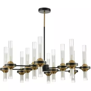 Потолочная люстра на штанге Lumion Tamaresa 8112/24 черный/бронза/прозрачный, металл/стекло G9 24*30W 220V