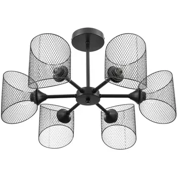 Потолочная люстра на штанге Lumion Tidina 8238/6C черный, металл Е27 6*60W 220V