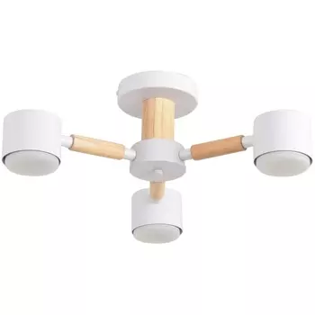 Потолочная люстра на штанге Lumion Venna 8306/3C белый, металл/дерево GX53 LED 3*7W 220V