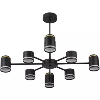 Потолочная люстра на штанге Lumion Virsava 8234/8C черный, металл/акрил LED GX53 8*10W + LED-проектор 4*5W 2700К 220V