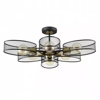 Потолочная люстра на штанге Lumion Vivana 8153/6C черный/медный, металл Е27 6*60W 220V