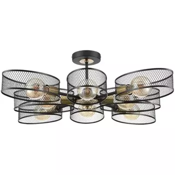 Потолочная люстра на штанге Lumion Vivana 8193/8C черный/медный, металл E27 8*60W 220V