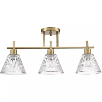 Потолочная люстра на штанге Lumion Vivian 8188/3C латунь/прозрачный, металл/стекло E14 3*40W 220V