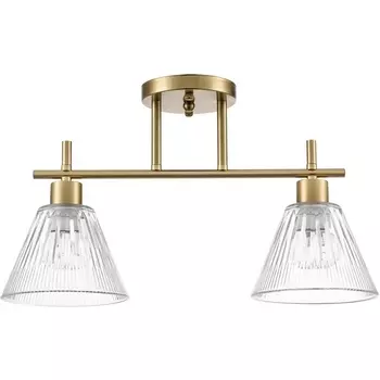 Потолочная люстра на штанге Lumion Vivian 8188/2C латунь/прозрачный, металл/стекло E14 2*40W 220V