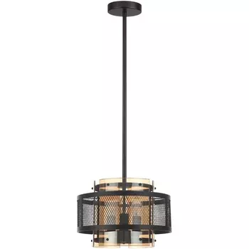 Потолочная люстра на штанге Lumion Zarina 8007/3 черный/черный, золотой металл/металл, стекло Е14 3*40W 220V