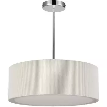 Потолочная люстра на штанге Lumion Zigrisa 8110/5 хром/белый, металл/текстиль E14 5*40W 220V