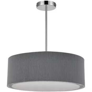 Потолочная люстра на штанге Lumion Zigrisa 8111/5 хром/серый, металл/текстиль E14 5*40W 220V