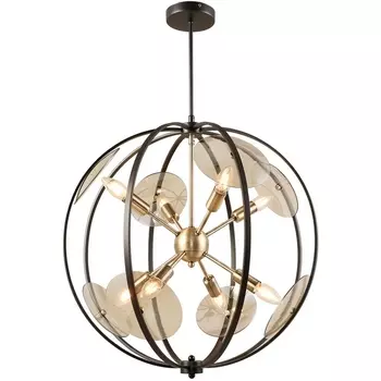 Потолочная люстра на штанге в форме клетки Lussole Brantley LSP-8929