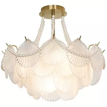 Потолочная люстра IP21 на штанге Lussole Hesperia LSP-8835 листья