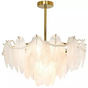 Потолочная люстра IP21 на штанге Lussole Hesperia LSP-8839 листья