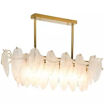 Потолочная люстра IP21 на штанге Lussole Hesperia LSP-8840 листья